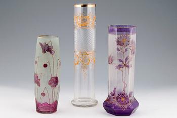 101. VASES, 3 PCS.