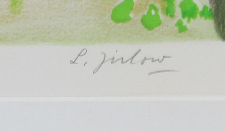 LENNART  JIRLOW. Färglitografi, sign o numr 1/310.