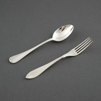 19 pieces of silver cutlery, first half of/mid 20th century.