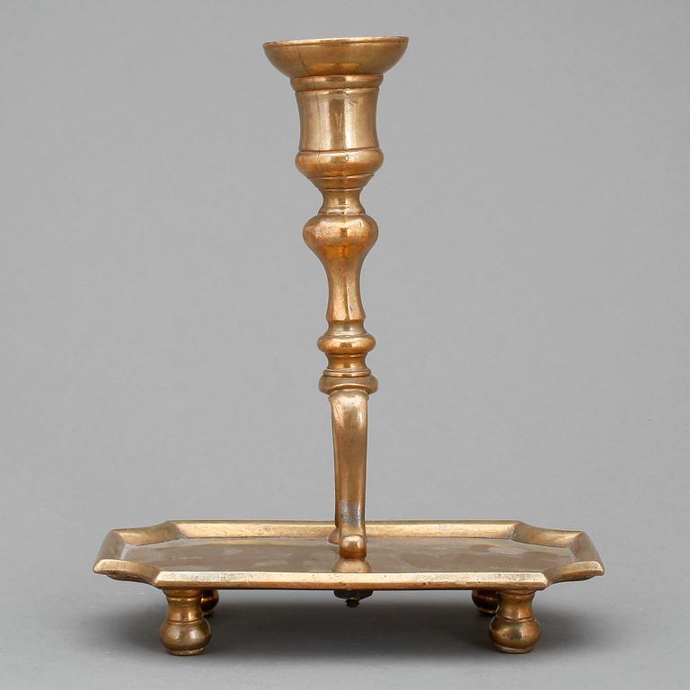 LJUSSTAKE, mässing, 1700-tal.