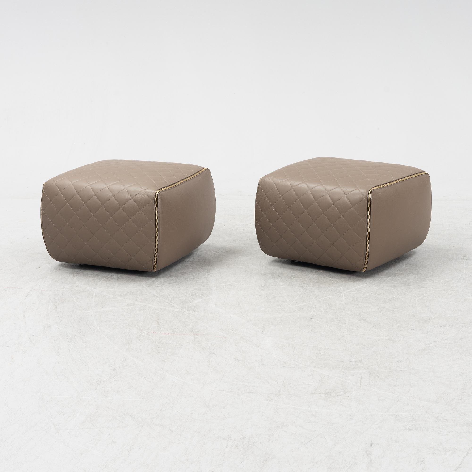 Rodolfo Dordoni, sittpuffar, ett par, "Ashley", Minotti, Italien.