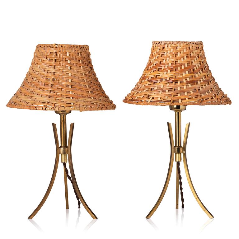 Swedish Modern, a pair of table lamps, mid-20th century.