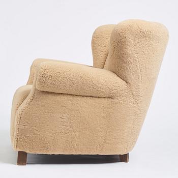 Fritz Hansen, an easy chair, 'model 1518', Denmark 1940s.