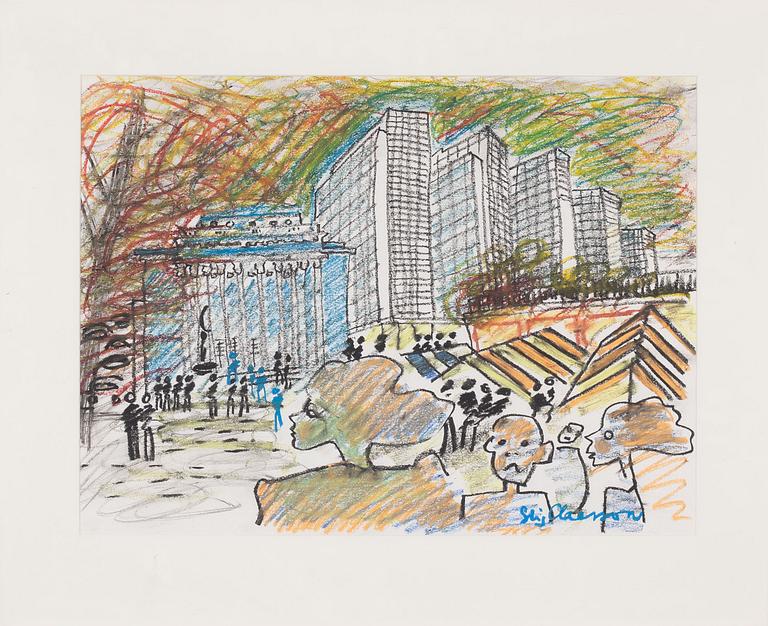 Stig Claesson, View over Hötorget.