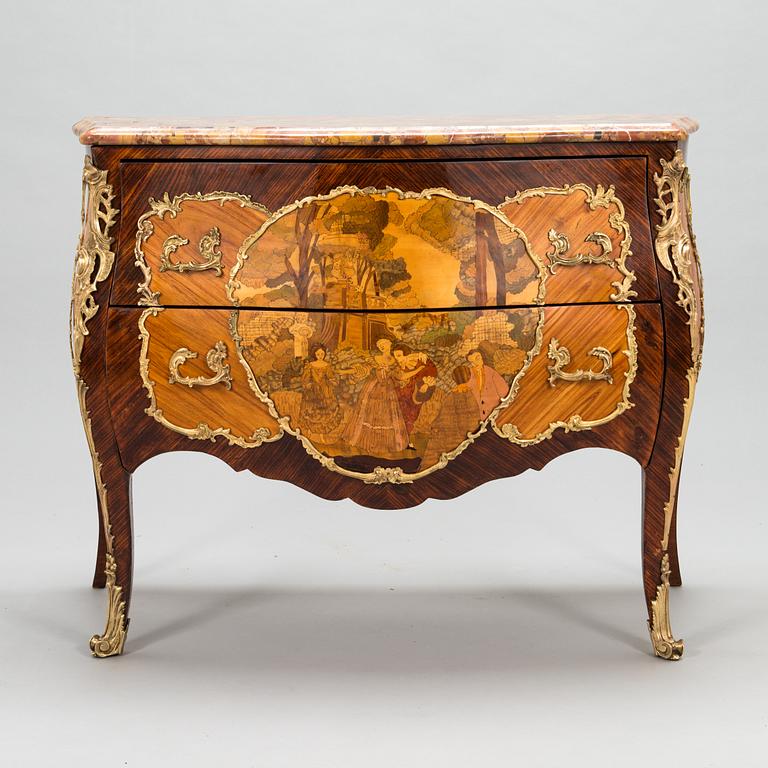 A chest of drawers plaque marked Les fils d'Alfred Wimphen Paris, early 20th century.