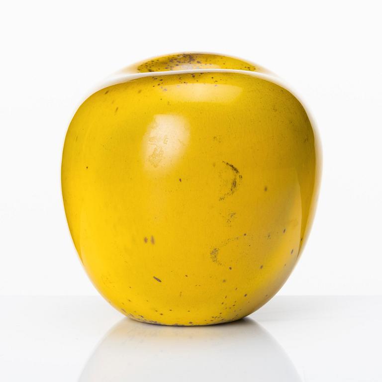 Hans Hedberg, a faience sculpture of an apple, Biot, France.