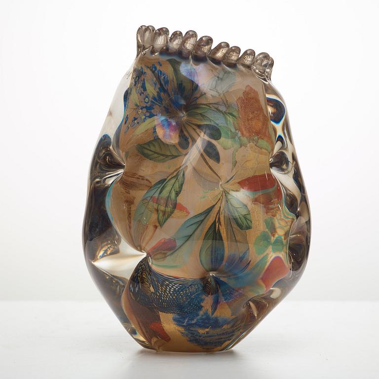 A Per B Sundberg 'Fabula' glass vase, Orrefors 1999.