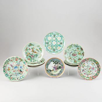 A set of 10 odd Chinese dishes, 20th Century.