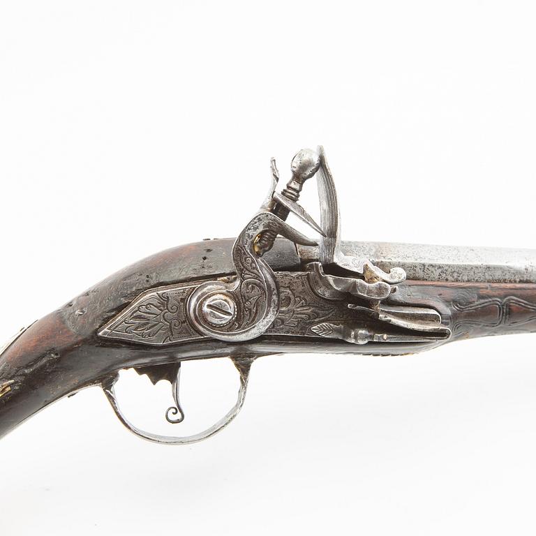 Flintlock pistol 18th century.
