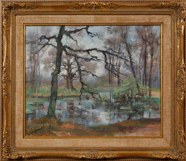 FRANCINE RICHARD-HENNECART, tillskriven, olja på duk, signerad.