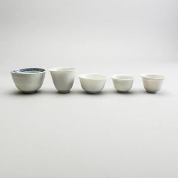 A group of five odd cups, Ming dynasty (1368-1644).