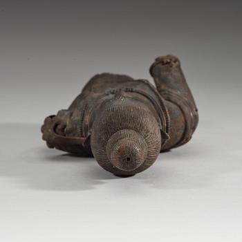 A copper figure fragment of a Buddhist deity, presumably Dollonor/inre Mongoliet, 18/19th Century.