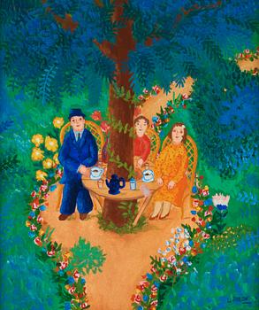 699. Lennart Jirlow, Kaffe i trädgården.