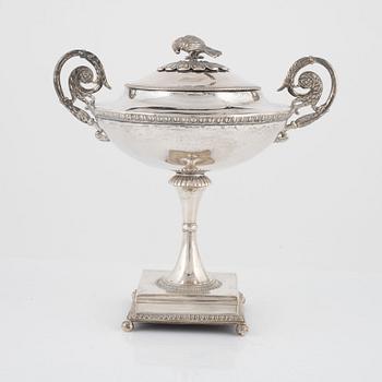 A Swedish Empire Silver Sugar Bowl, mark of Adolf Zethelius, Stockholm 1824.