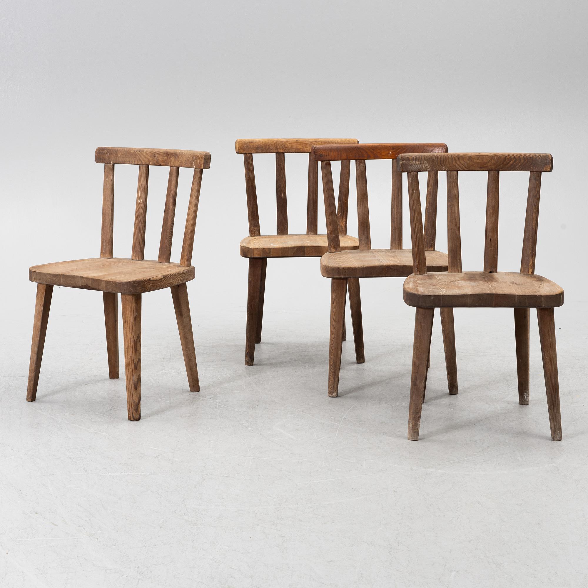 Axel Einar Hjorth, stolar, fyra stycken, "Utö", Nordiska Kompaniet, 1930-tal.