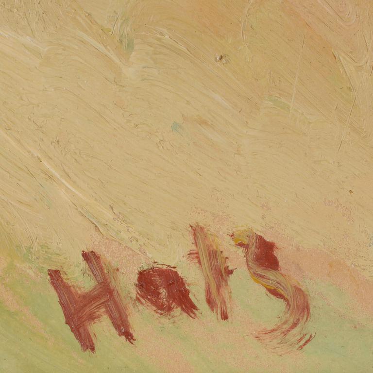 FELIX HATZ, olja på pannå, sign.