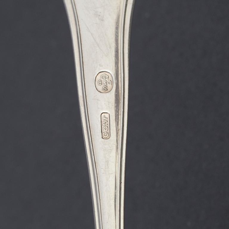 24 SILVER COFFEE SPOONS (12+12), second half of the 20th century. Weight ca 230 g.