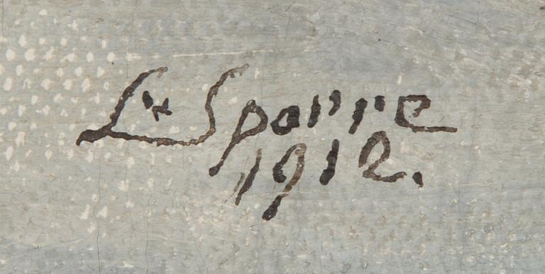 Louis Sparre, olja på pannå, signerad och daterad 1912.
