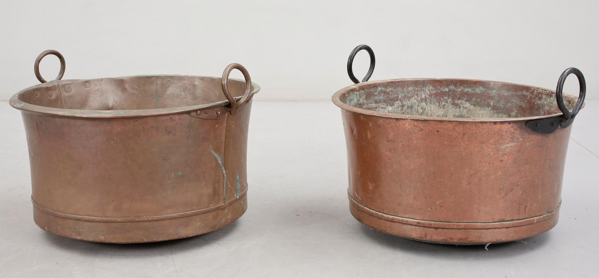 KOPPARKITTLAR, 2 st, 1800/1900-tal.