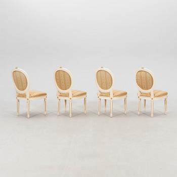 Chairs, 4 pcs, Gustavian style, Johan Ekman, second half of the 20th century.