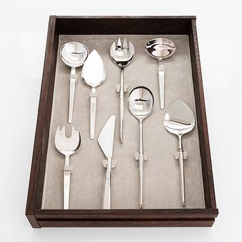 Tapio Wirkkala, A 98-piece set of 'Marski' sterling silver cutlery, Kultakeskus, Hämeenlinna 1988. Original cutlery box.