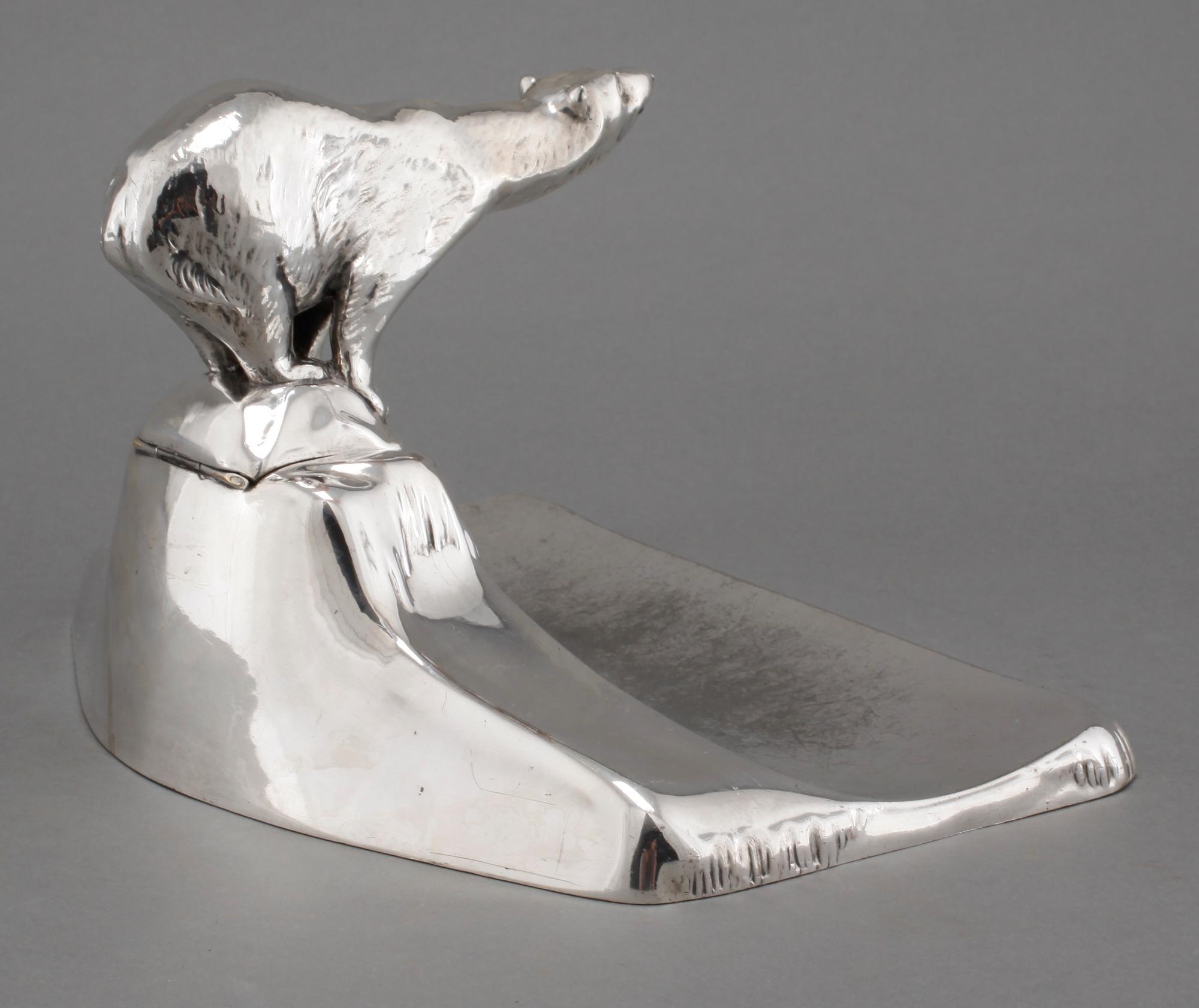 SKRIVBORSUPPSATS, nysilver, Madsen & T. Baagøe (M & TB), jugend, 1900-talets början.