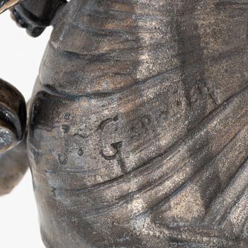 Jean Garnier, efter. Skulptur, vitmetall, signerad.