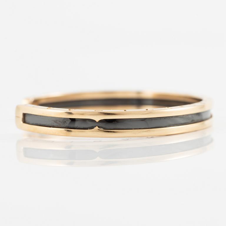 Bulgari bangle "B.Zero1" 18K gold and steel.