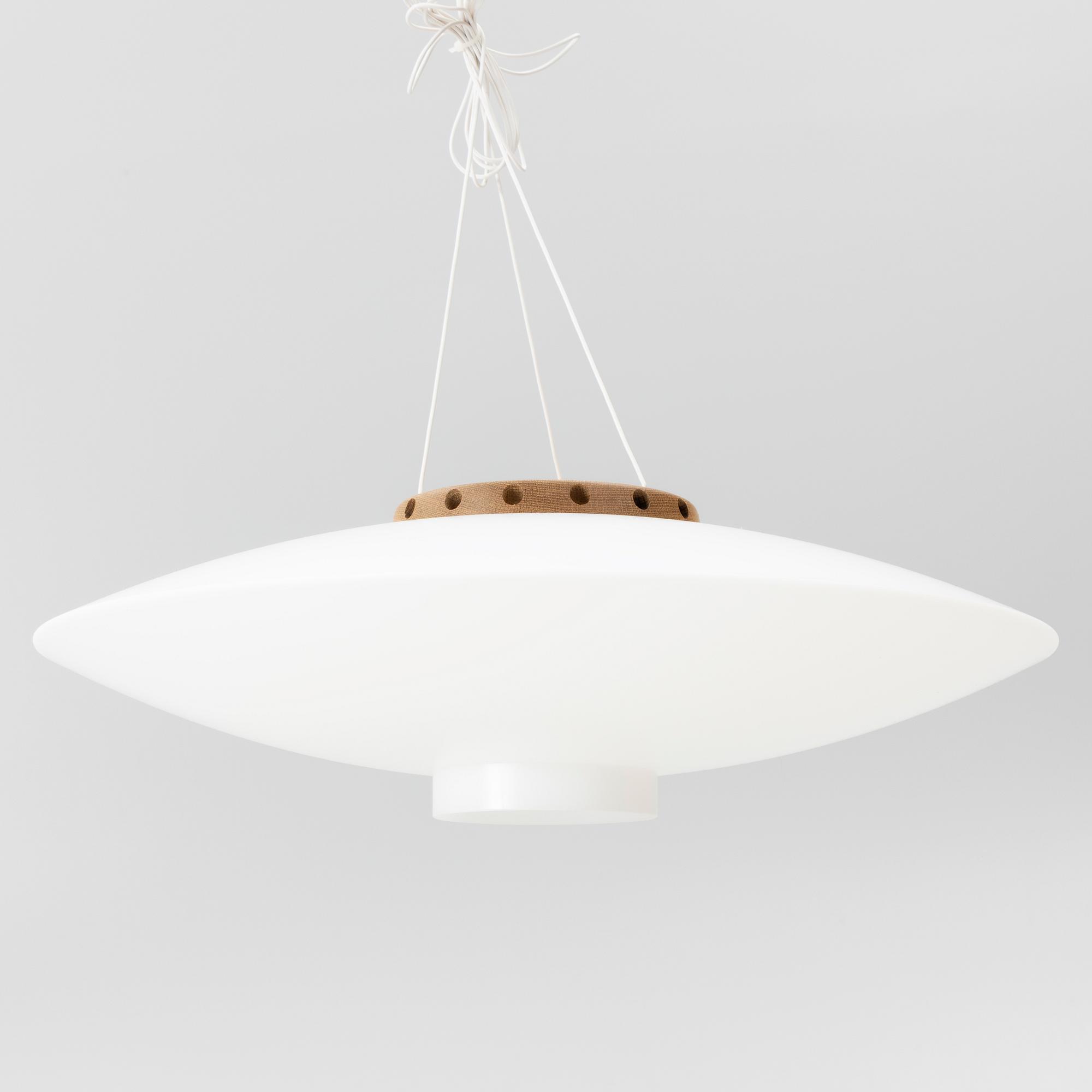 Uno & Östen Kristiansson, a model 565/ 'Ufo' ceiling lamp, Luxus, Vittsjö, Sweden.