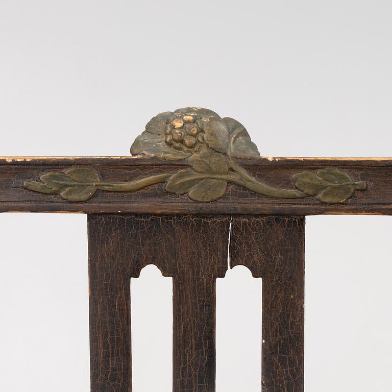 Stolar, ett par, Stockholmsarbeten, av Johan Hammarström, (mästare i Stockholm 1794-1812).sent 1700-tal, Gustavianska.