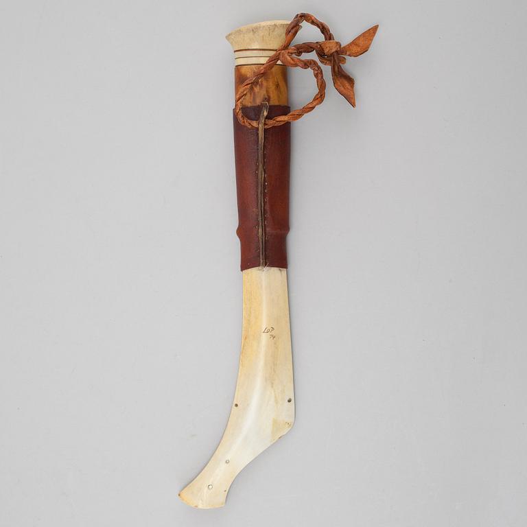 A knife by Lars Olov Parfa, signed and dated -74.