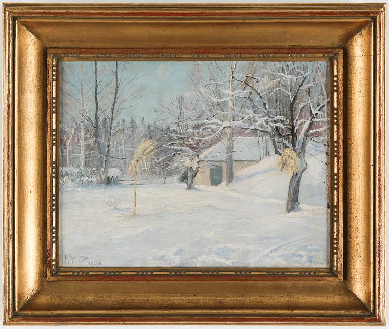 ANTON GENBERG, olja på pannå, signerad samt daterad 1888.