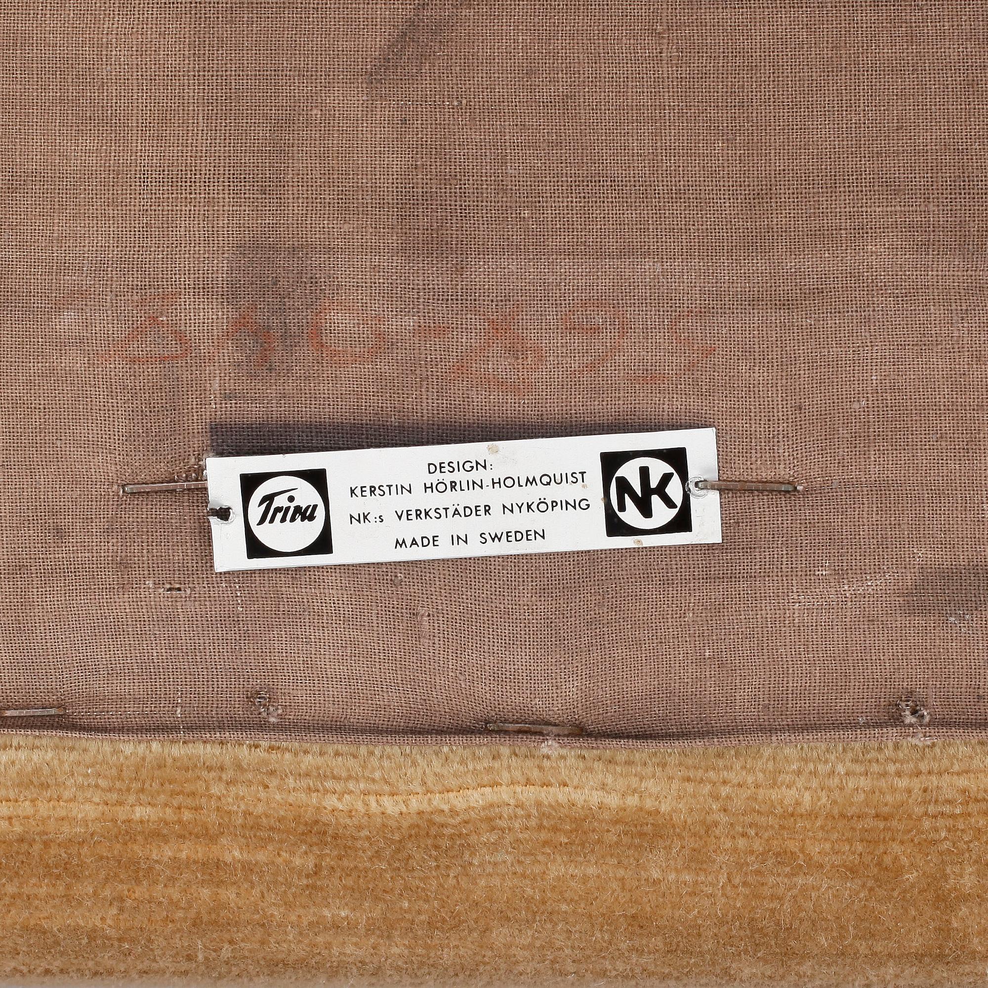 SOFFA, "Paradiset", Kerstin Hörlin-Holmquist för Triva-serien, Nordiska Kompaniet, 1950-60-tal.