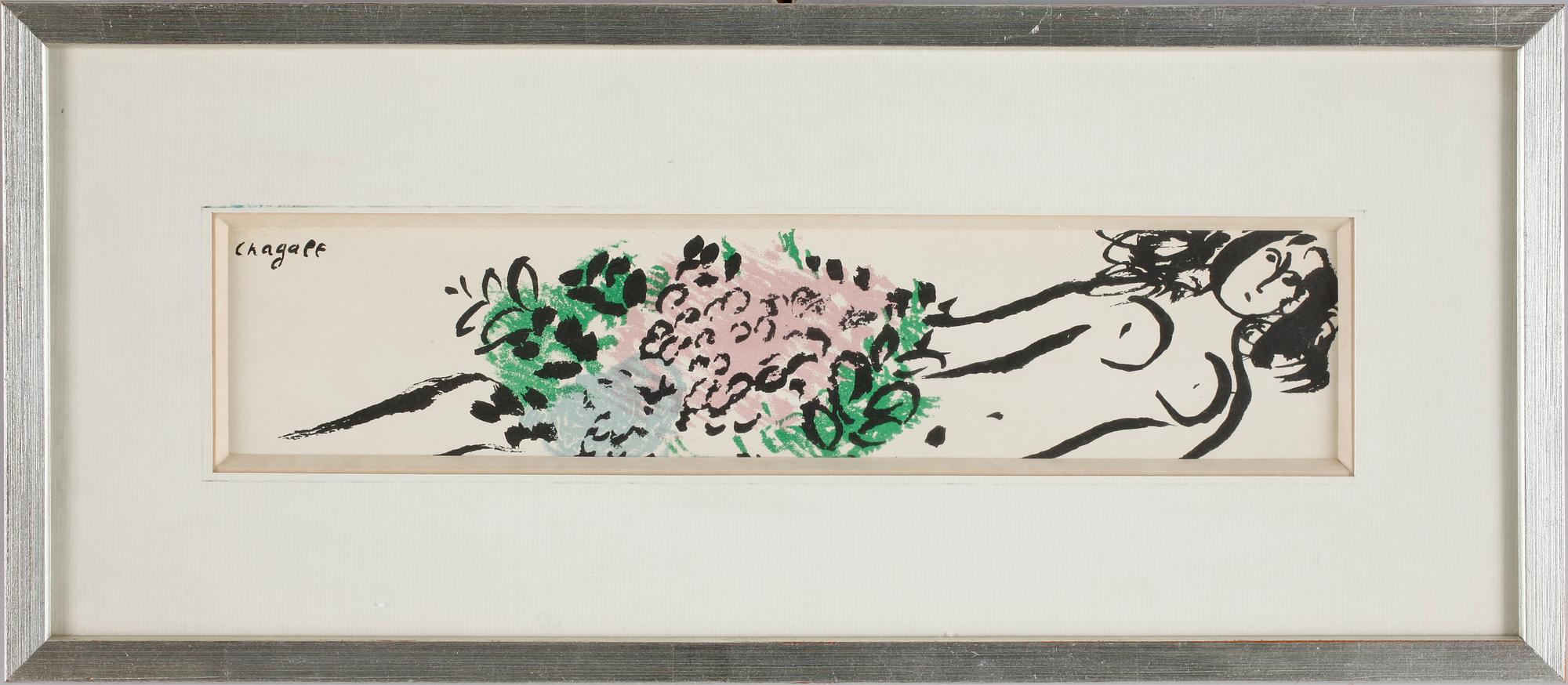 MARC CHAGALL, efter, litografi, sign i trycket.