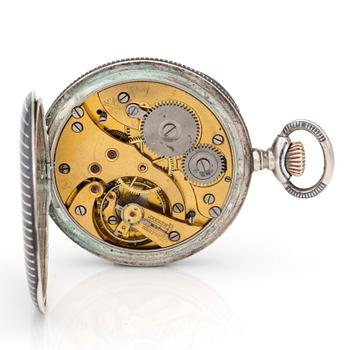 BOREL FILS & Cie, pocket watch 50 mm, with Niello.