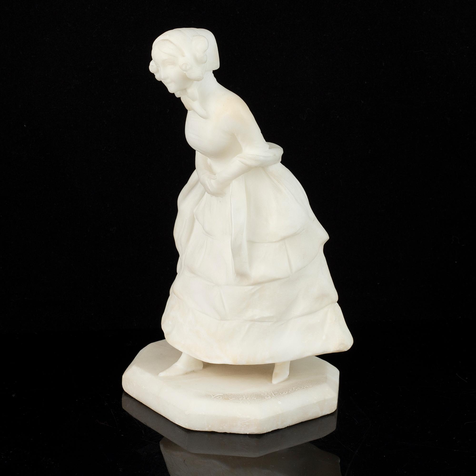 George van der Straeten, after, an alabaster sculpture, around 1900.