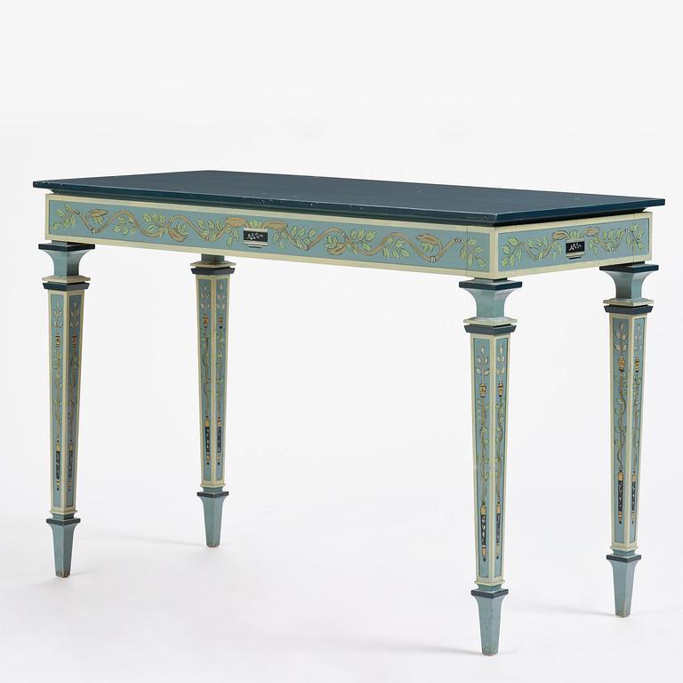 Carl Malmsten, a Swedish Grace console table, cabinetmaker Albin Johansson, Stockholm, for Villa Kvikkjokk, 1927.
