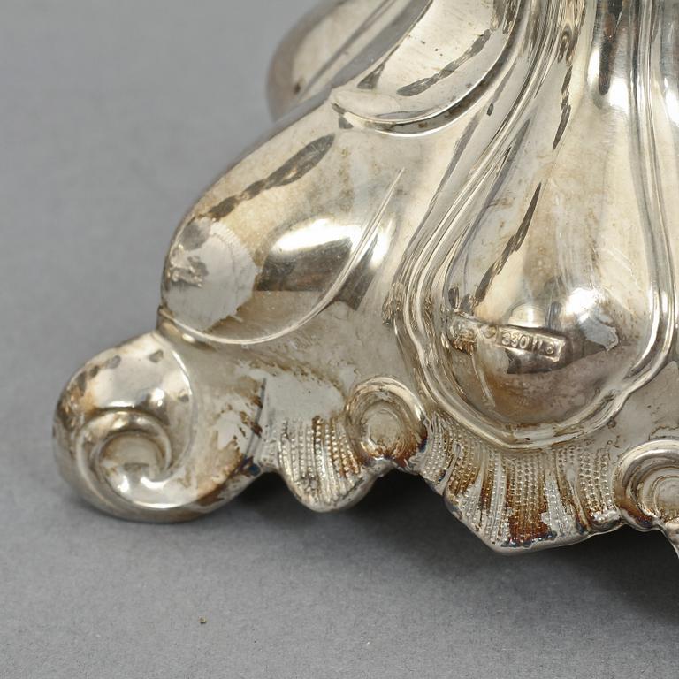KANDELABRAR, ett par, silver, rokokostil, 1937.