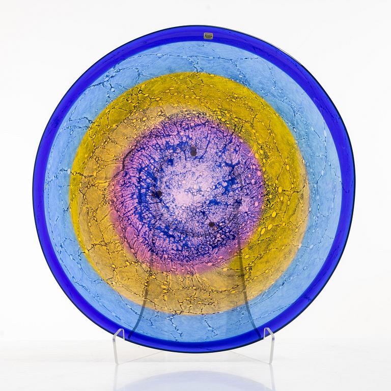 Ann Wärff, Plate, glass, Kosta Boda, signed.