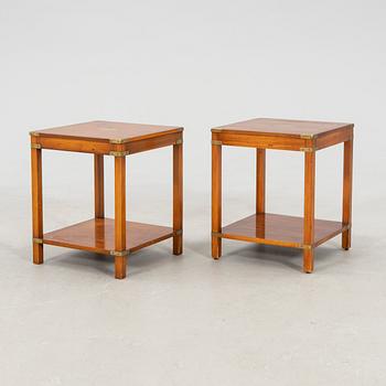 Side tables/bedside tables, a pair from England, late 20th century.