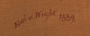 Ferdinand von Wright, Kotka saaliin kanssa.