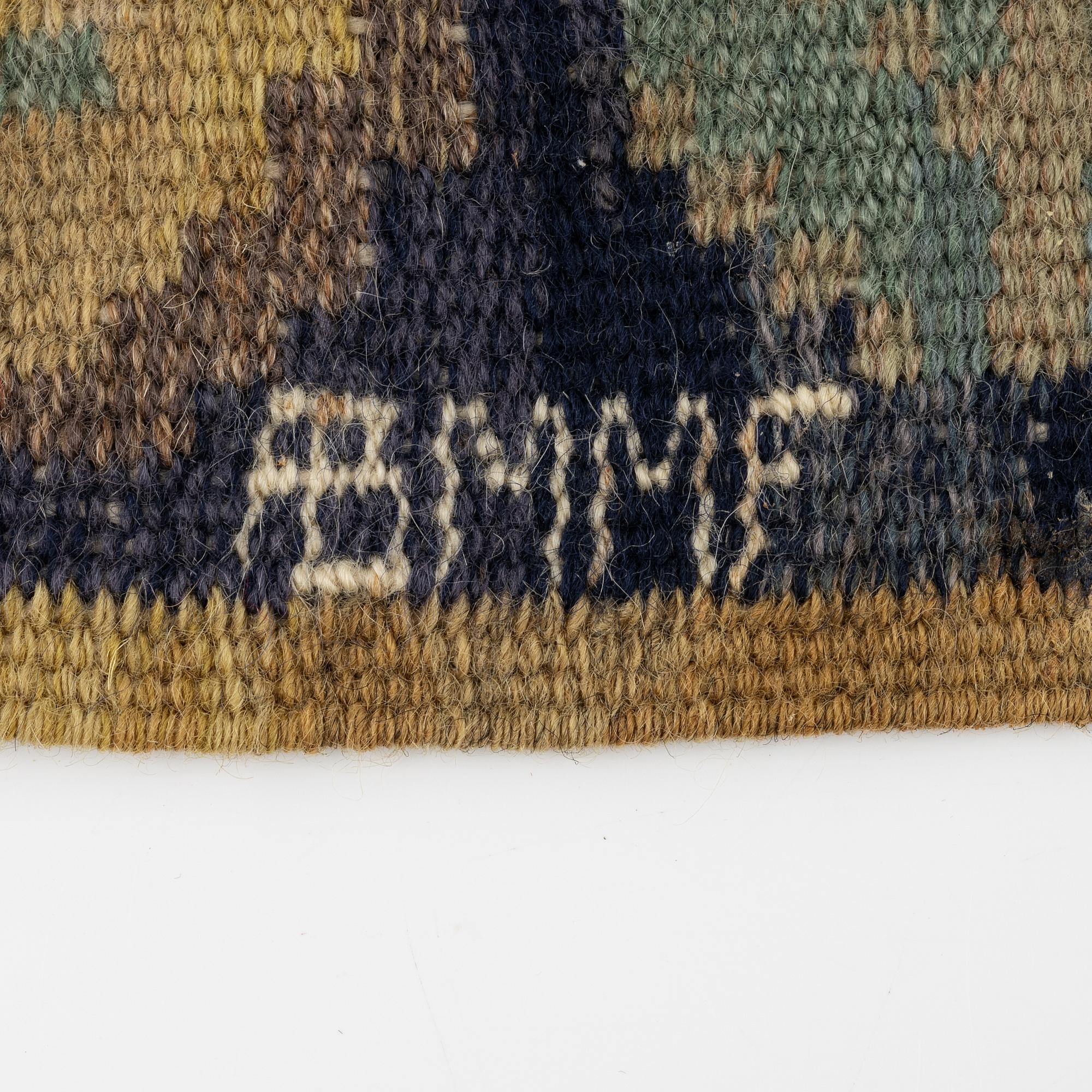 Märta Måås-Fjetterström, a textile, "Medaljongerna", rölakan, ca 85 x 41 cm, signed AB MMF.