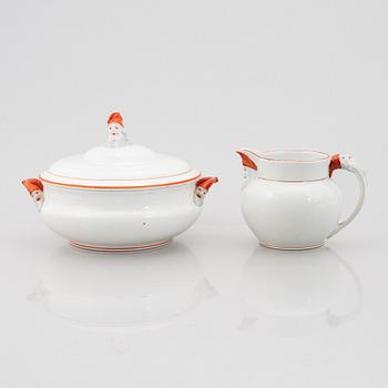 A ceramic Christmas tureen and pitcher, Göteborg and Rörstrand, early 20th Century.