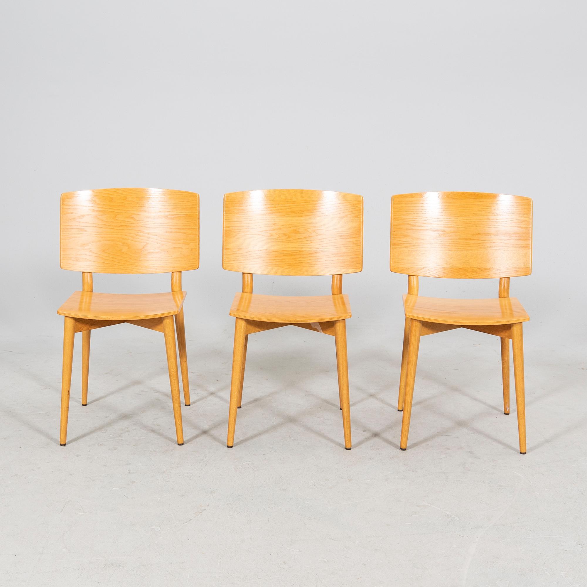 Jonas Lindvall, stolar 5 st "Oak" för Skandiform 2000-tal.