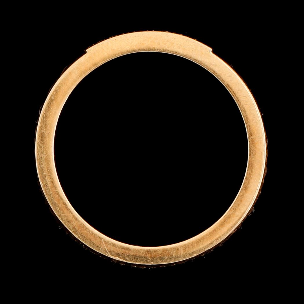 RING, 18K guld, hårarbete, svenska stämplar JGS 1887.