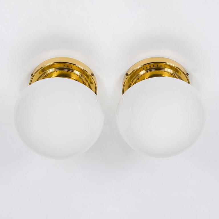 Klaus Michalik, vägg-/taklampor, ett par, "Bau" modell 971-504/H, Stockmann Orno 1960-tal.