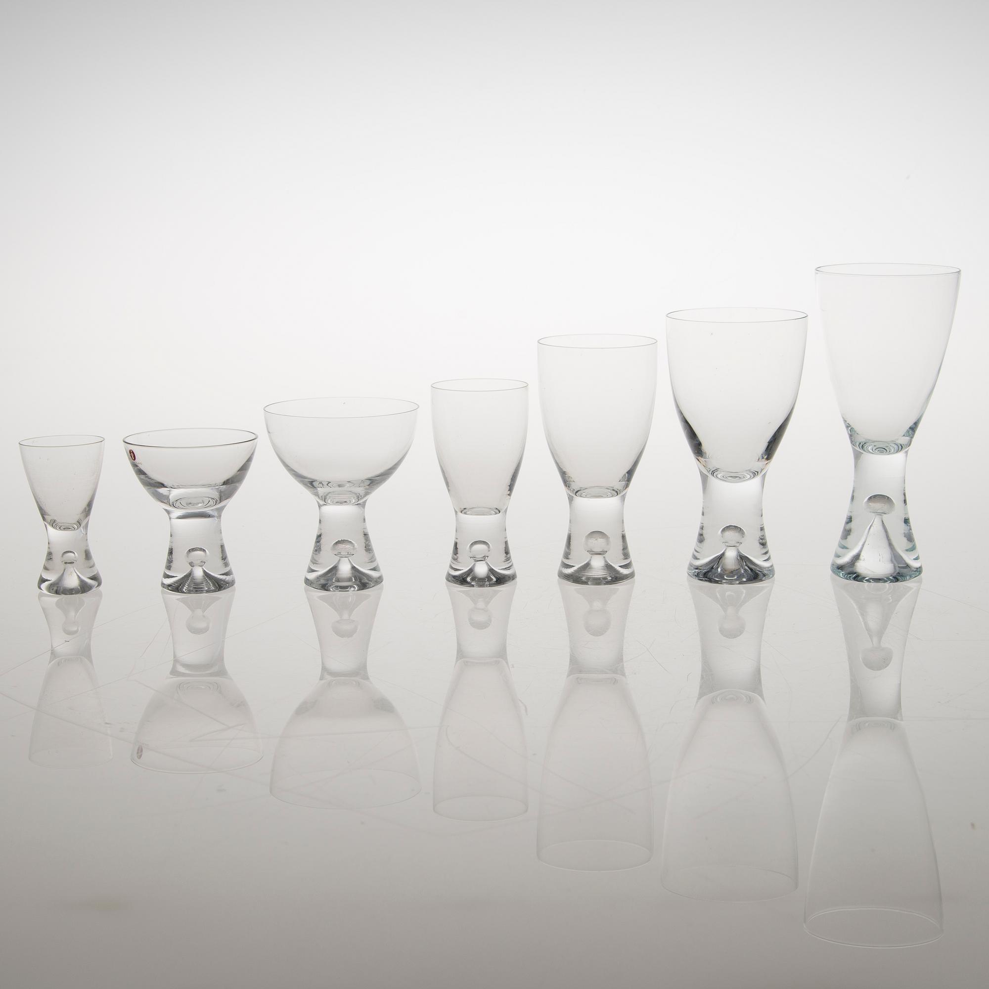 TAPIO WIRKKALA, A 30-piece set of 'Tapio' glasses, Iittala latter half of the 20th Century.