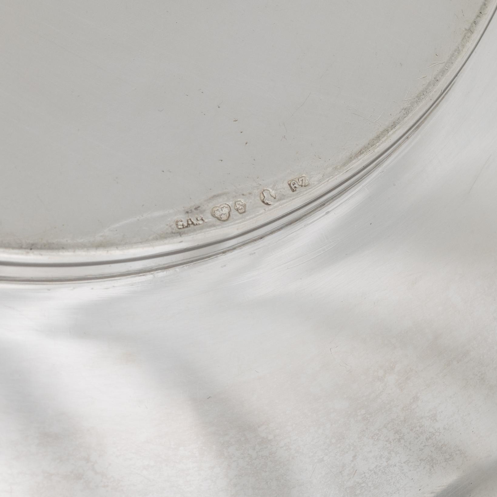 Guldsmedsaktiebolaget, skål, silver, Stockholm, troligen 1918.