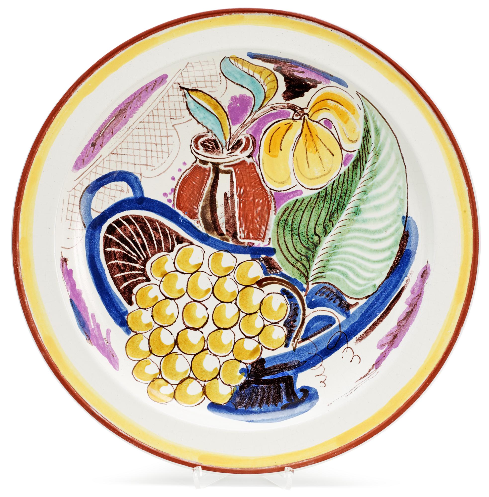A Wilhelm Kåge faience dish, Gustavsberg studio 1951.