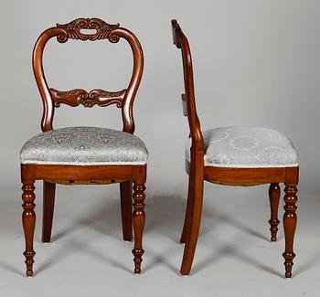 SOFFA OCH STOLAR, 2 st, nyrokoko, 1800-tal.